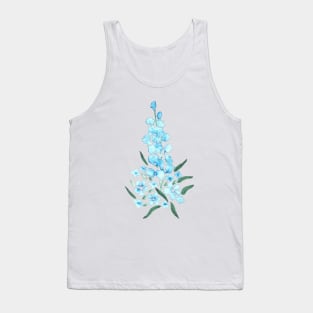 Blue Flowers, watercolor painting Tank Top